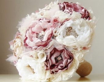 Bouquet sposa in tessuto 1