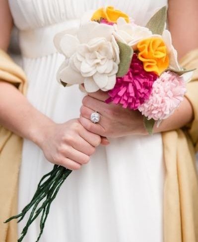 Bouquet sposa in tessuto 9