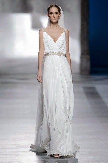 Abito da sposa, stile peplo, greco, divinità 3