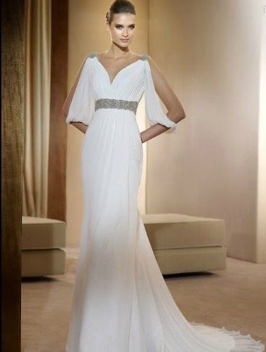 Abito da sposa, stile peplo, greco, divinità 10