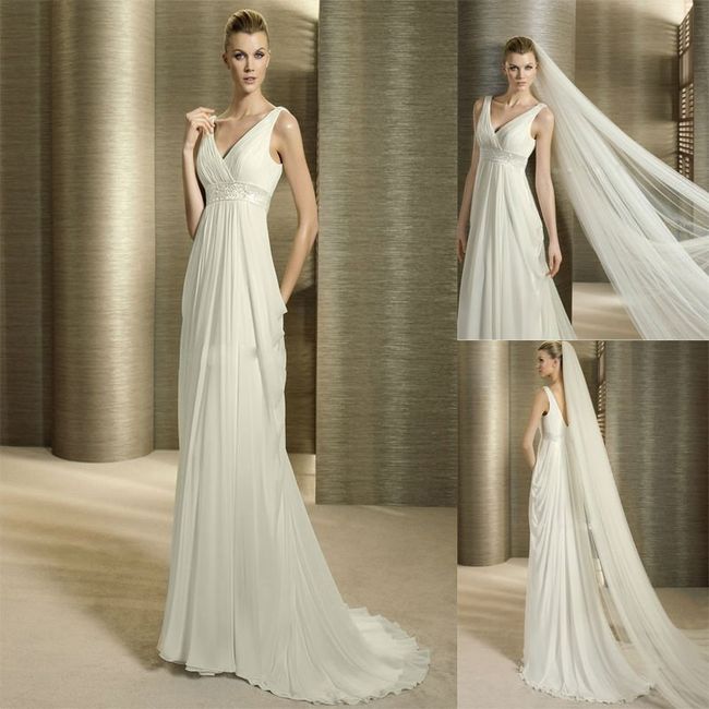 Abito da sposa, stile peplo, greco, divinità 21