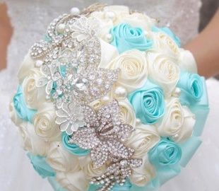 il bouquet della sposa, gioiello, colore tiffany 3