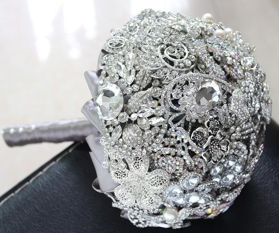 il bouquet della sposa, gioiello, colore argento 3