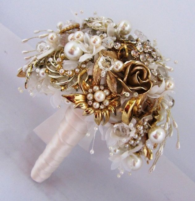 il bouquet della sposa, gioiello, colore oro 5