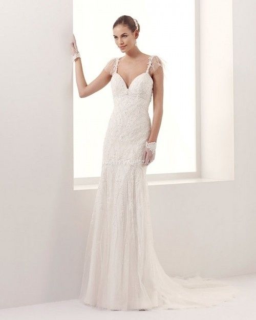 abito da sposa, stile sottoveste 17