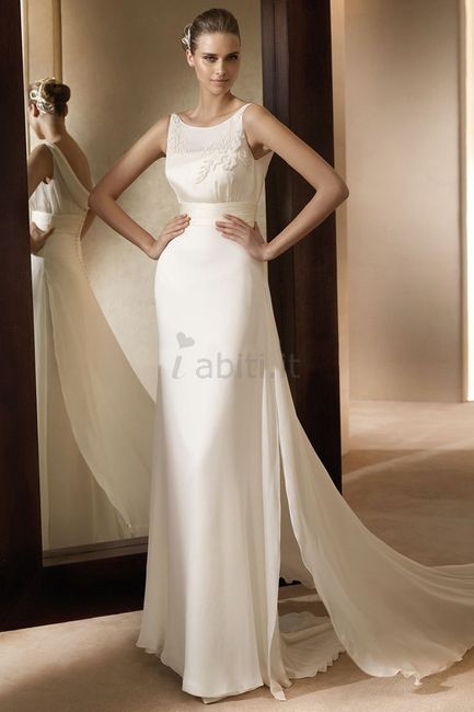 abito da sposa, stile tubino ,stile  colonna 14