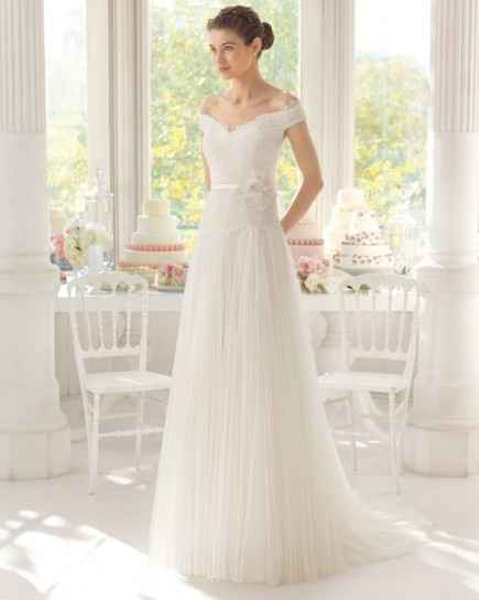 abito da sposa, stile scollo omerale 14
