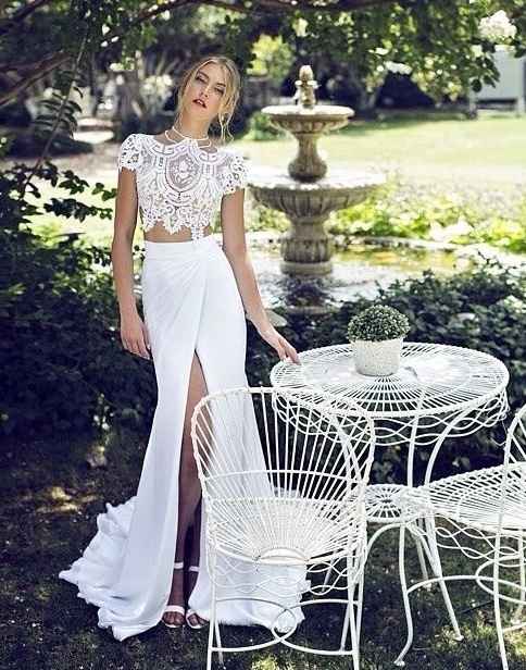 abito da sposa, stile crop top 1