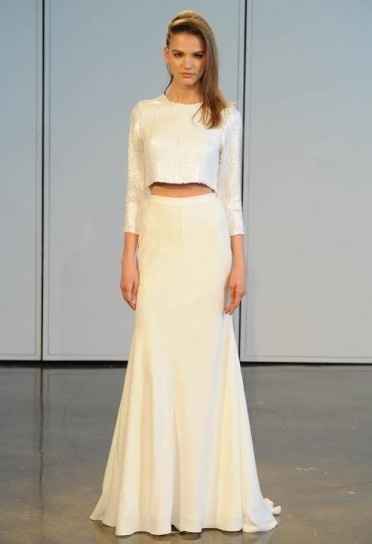 abito da sposa, stile crop top 4