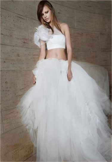 abito da sposa, stile crop top 7