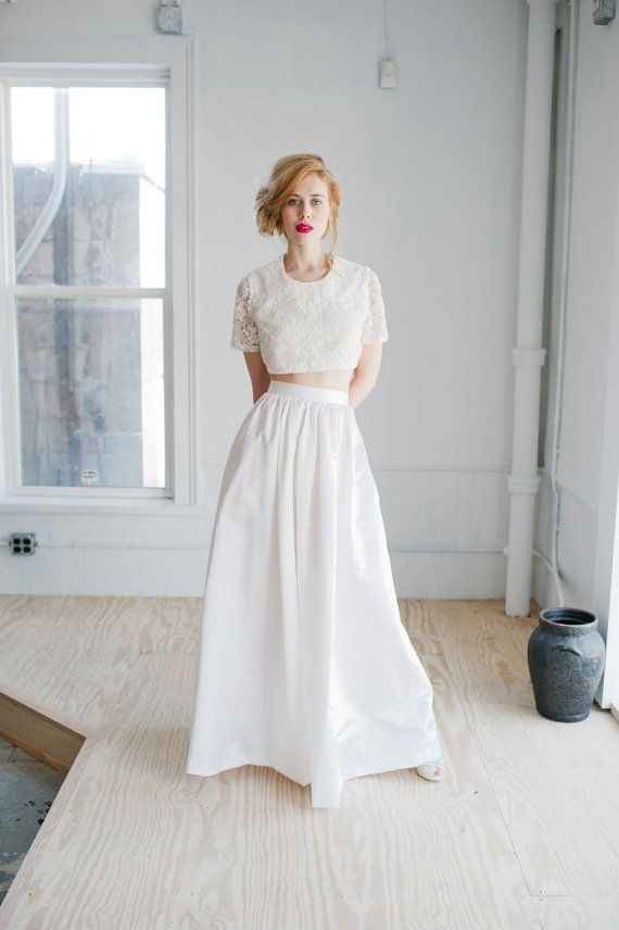 abito da sposa, stile crop top 12