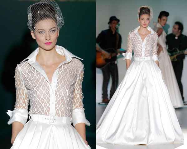 abito da sposa, stile gonna e camicia 2