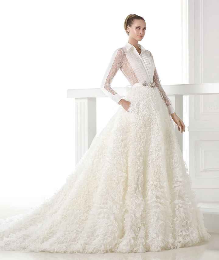 abito da sposa, stile gonna e camicia