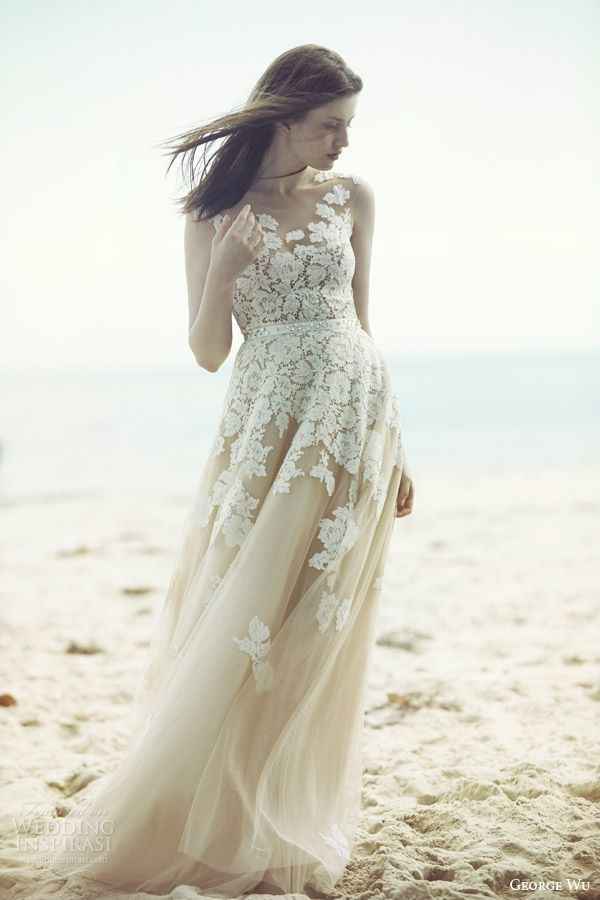 abito da sposa, stile nude look 12