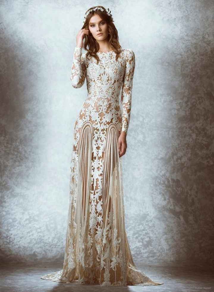 abito da sposa, stile nude look 19
