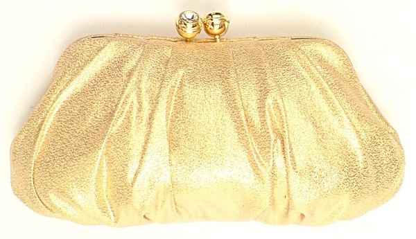 accessori da sposa , borsetta dorata