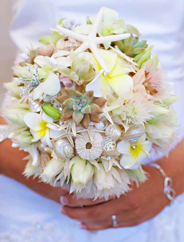 il bouquet della sposa, marino , di conchiglie 6