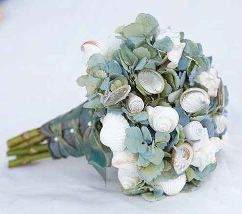 il bouquet della sposa, marino , di conchiglie 10