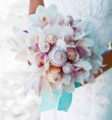 il bouquet della sposa, marino , di conchiglie 12