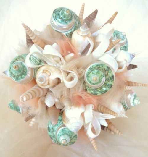 il bouquet della sposa, marino , di conchiglie 14