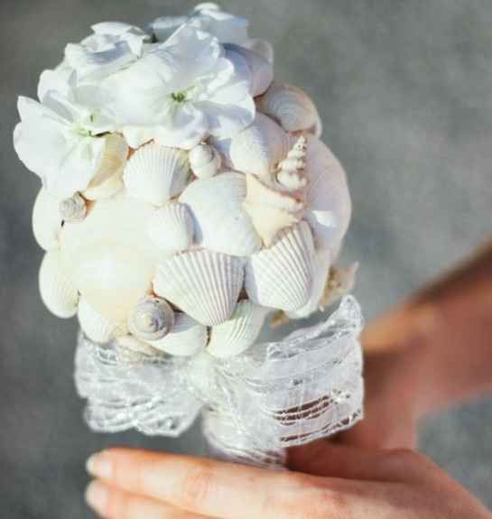 il bouquet della sposa, marino , di conchiglie 19