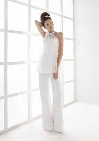 abito da sposa, stile coi pantaloni 1