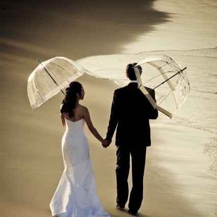 Guida agli accessori da sposa 9 - l'ombrello - trasparente