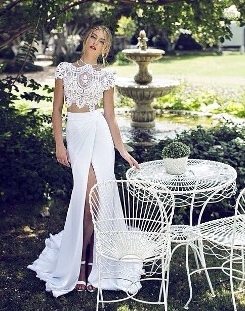 abito da sposa, stile crop top 1