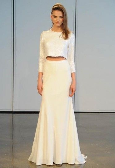 abito da sposa, stile crop top 4