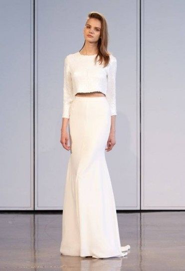 abito da sposa, stile crop top 11
