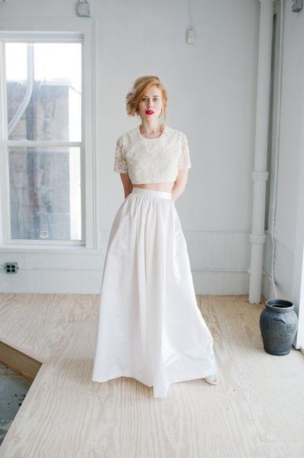abito da sposa, stile crop top 12