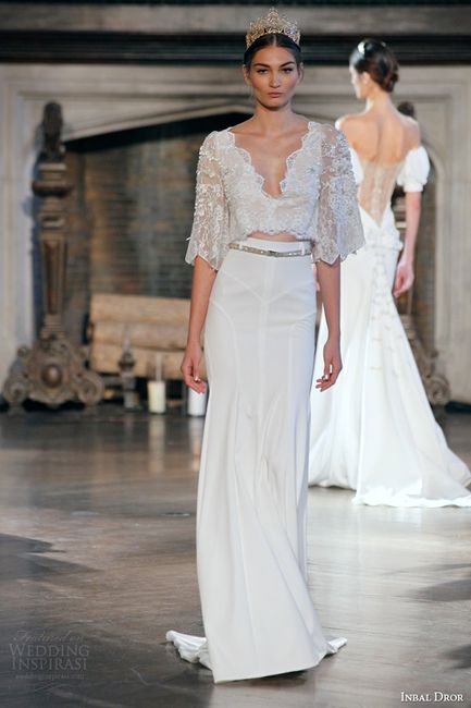 abito da sposa, stile crop top 14