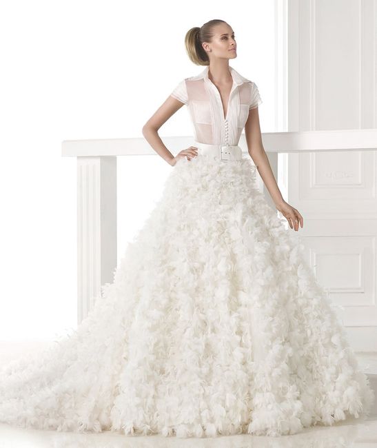 abito da sposa, stile gonna e camicia 12