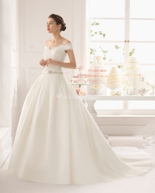 abito da sposa, stile scollo omerale 