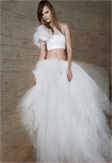 abito da sposa, stile crop top 