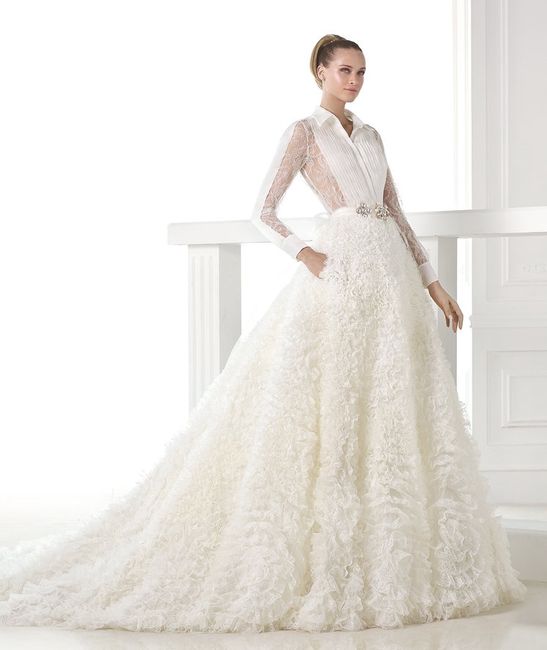 abito da sposa, stile gonna e camicia