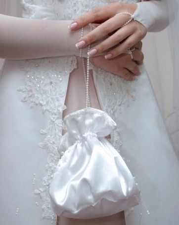 accessori da sposa , borsetta tessuto abito 1