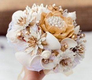 il bouquet della sposa, marino , di conchiglie 4