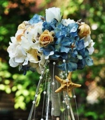 il bouquet della sposa, marino , di conchiglie 9