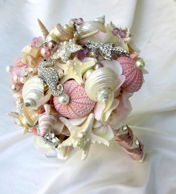 il bouquet della sposa, marino , di conchiglie 17