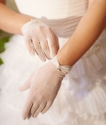 accessori da sposa , guanti corti 1