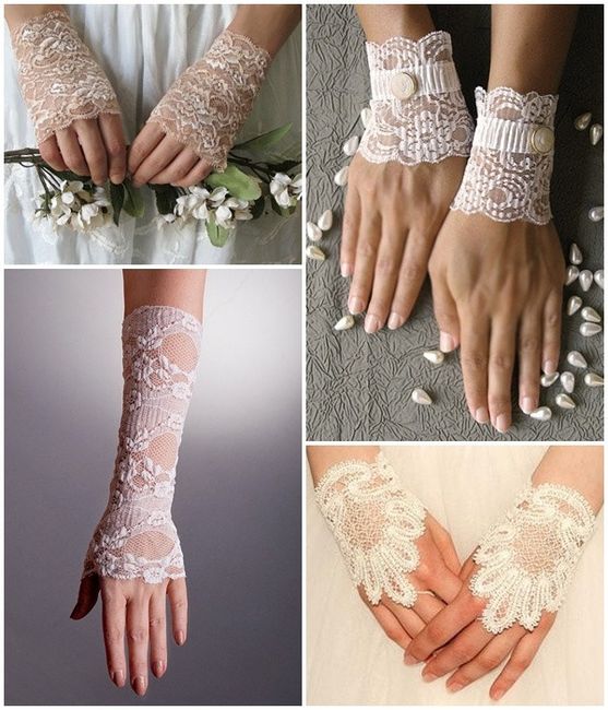 accessori da sposa , guanti senza dita