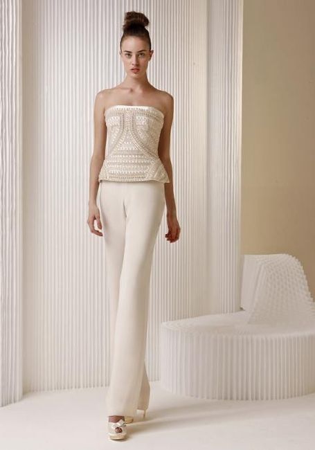 abito da sposa, stile coi pantaloni 9
