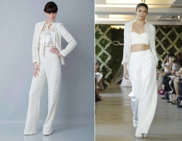 abito da sposa, stile coi pantaloni 14