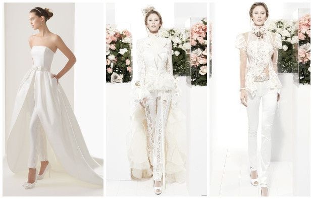 abito da sposa, stile coi pantaloni 18