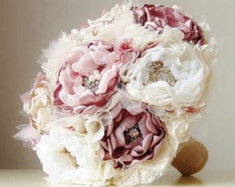 Bouquet sposa in tessuto