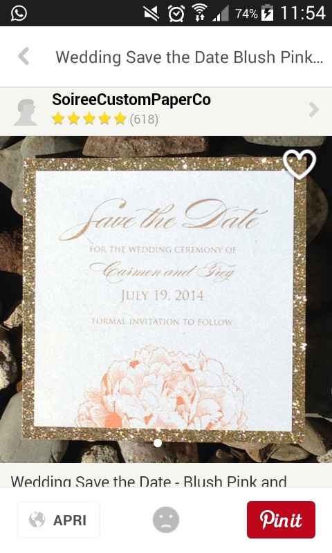 Partecipazione con piccola frase  d'amore - 1