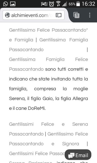 Inviti solo per due componenti della famiglia - 2