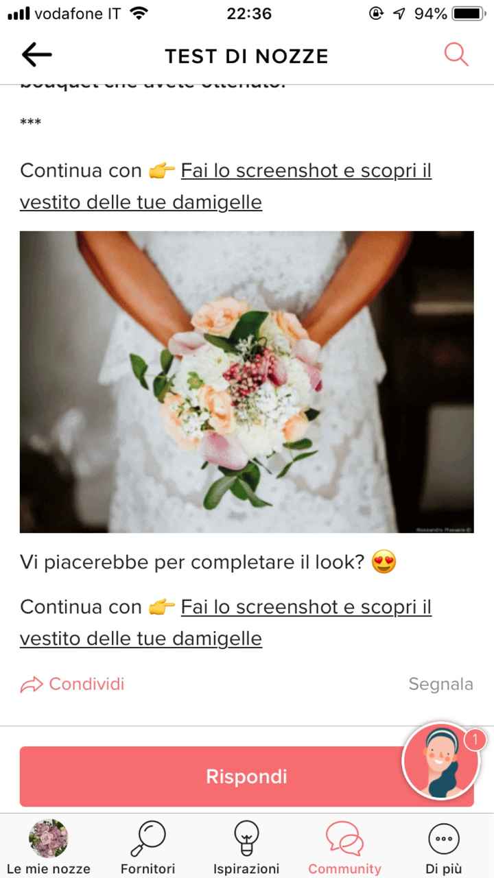 Fai lo screenshot e scopri il tuo bouquet - 1