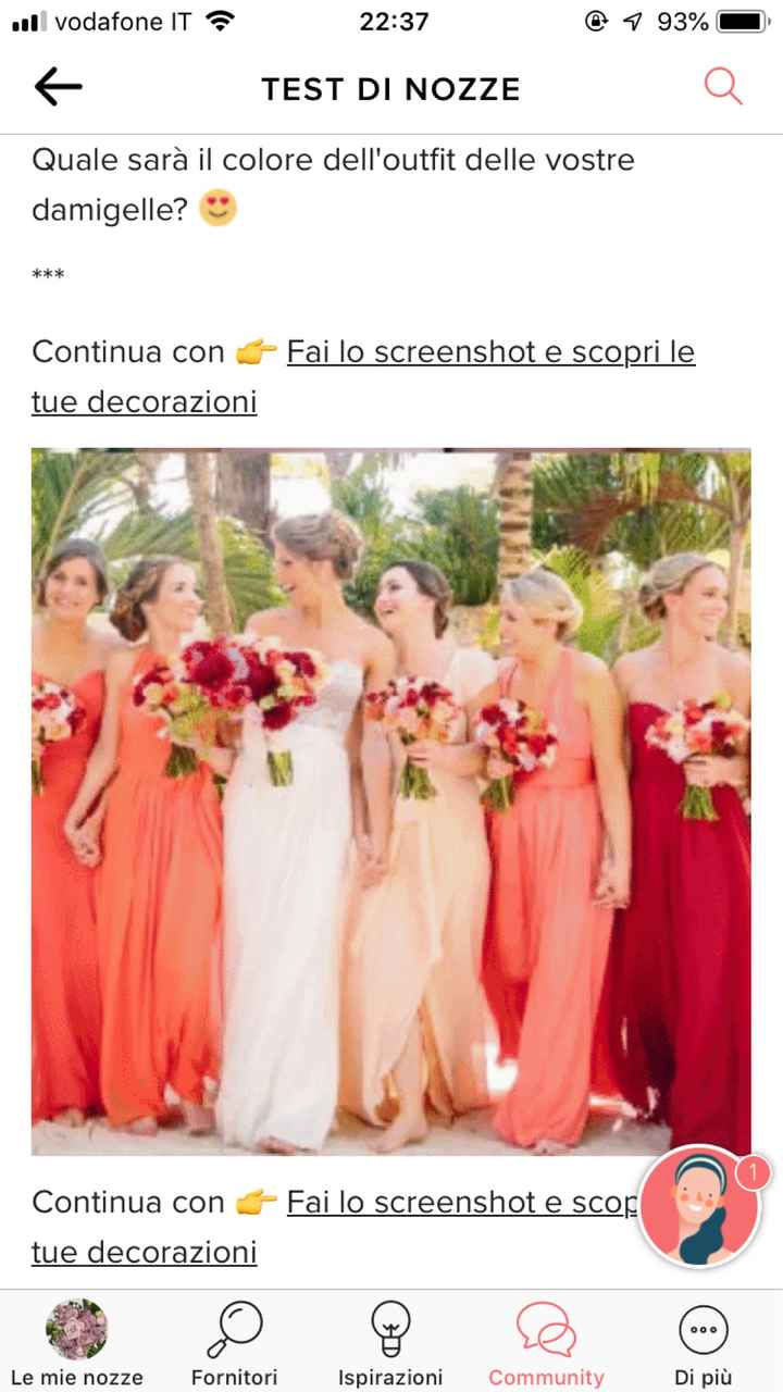 Fai lo screenshot e scopri il vestito delle tue damigelle - 1